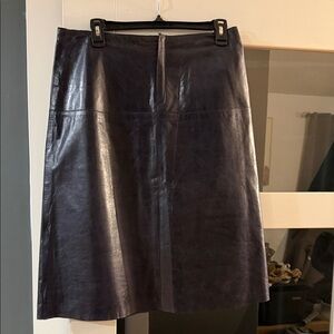 Banana Republic Dark Leather Pencil Skirt